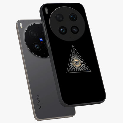 Illuminati Evil Glass Case displayed in angled mockup highlighting dark occult inspired design with bold aesthetic style.