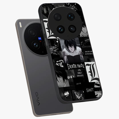 Midnight Chaos Mind Glass Case displayed in angled mockup highlighting chaotic artistic design with dramatic midnight aesthetic.