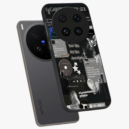 Midnight Love Echo Glass Case displayed in angled mockup highlighting elegant love inspired design with deep aesthetic style.