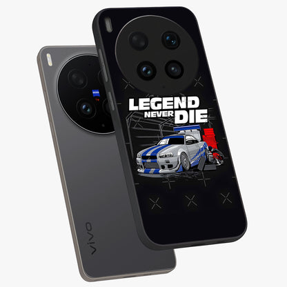Midnight Racing Legacy Glass Case displayed in angled mockup highlighting dynamic automotive design with bold midnight aesthetic.