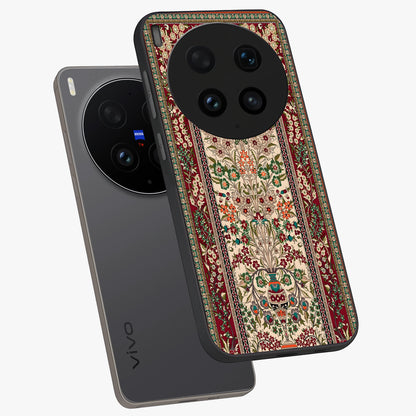 Persian Inspired Glass Case displayed in angled mockup highlighting intricate traditional design with elegant cultural aesthetic.
