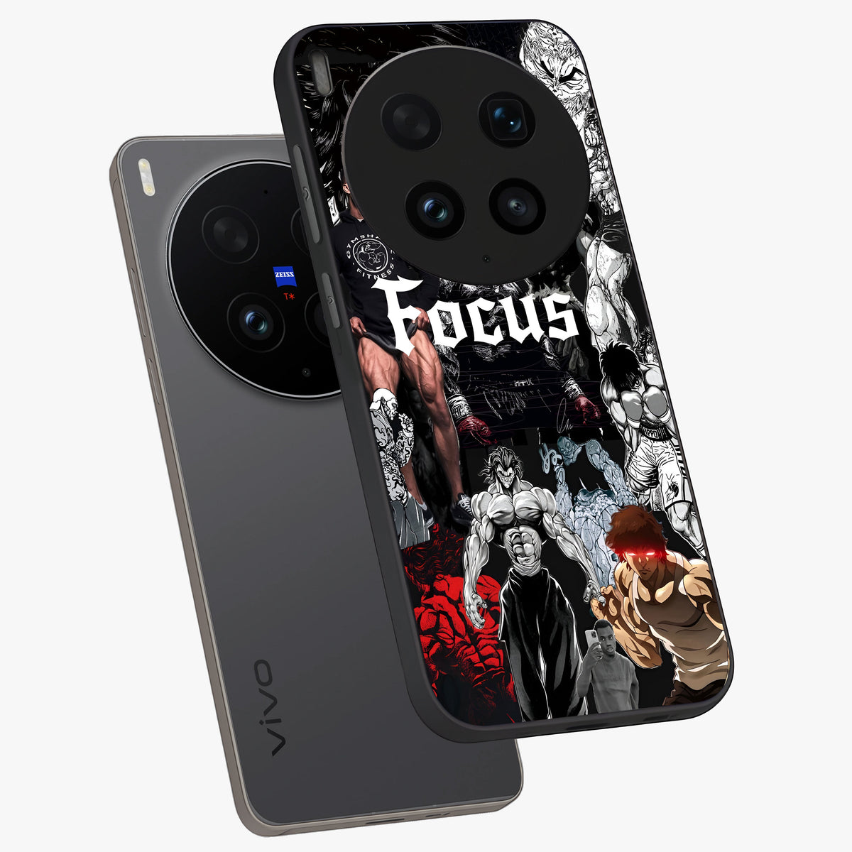 Relentless Power Focus Glass Case displayed in angled mockup highlighting bold statement design with modern aesthetic style.