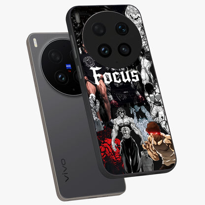 Relentless Power Focus Glass Case displayed in angled mockup highlighting bold statement design with modern aesthetic style.