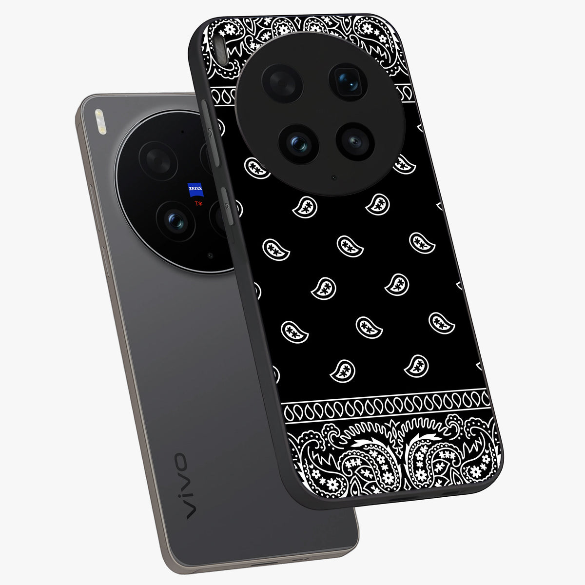 Retro Rebel Threads Glass Case displayed in angled mockup highlighting retro inspired graphic design with rebellious aesthetic.