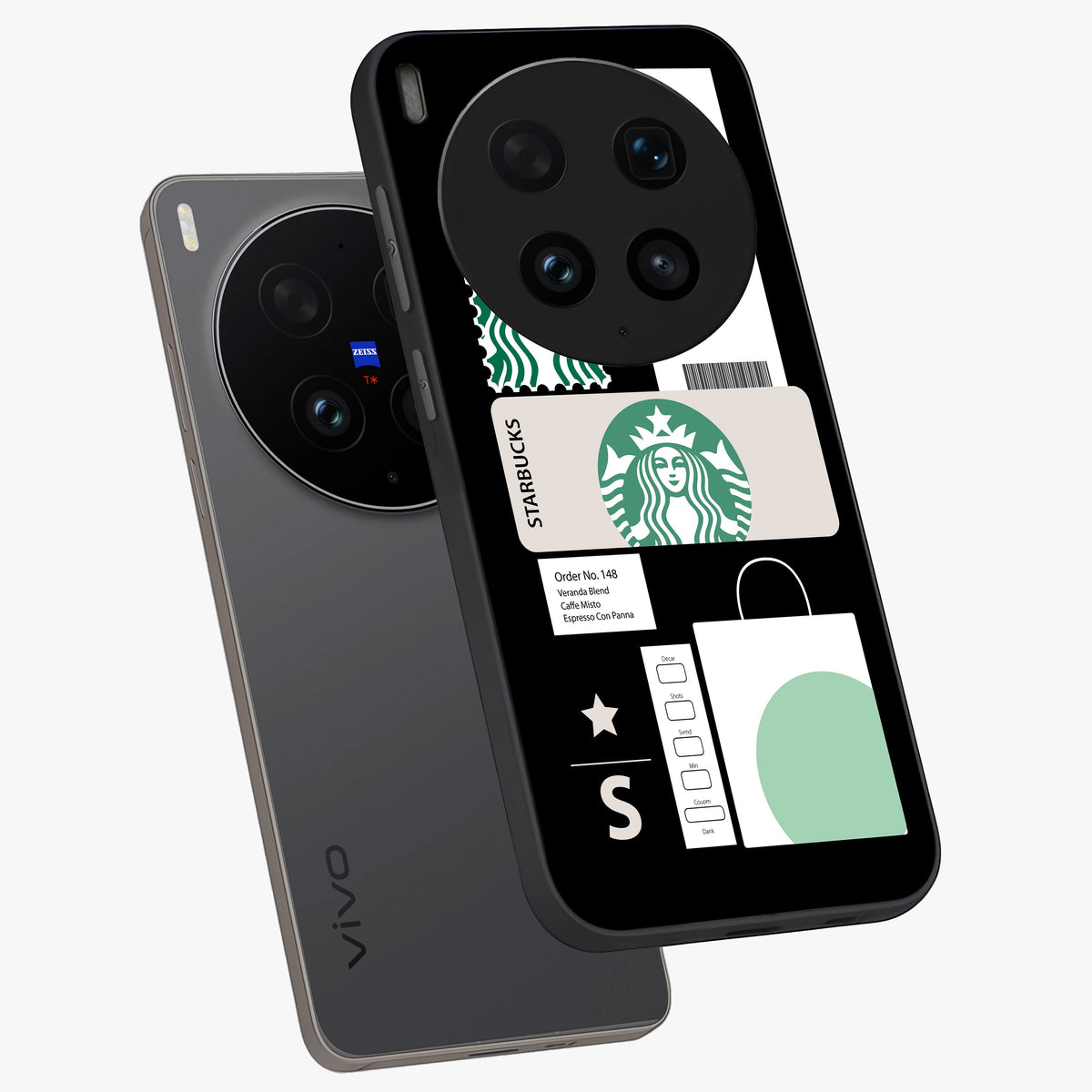 Starbucks Mocha Glass Case displayed in angled mockup highlighting stylish mocha themed design with cozy café aesthetic.