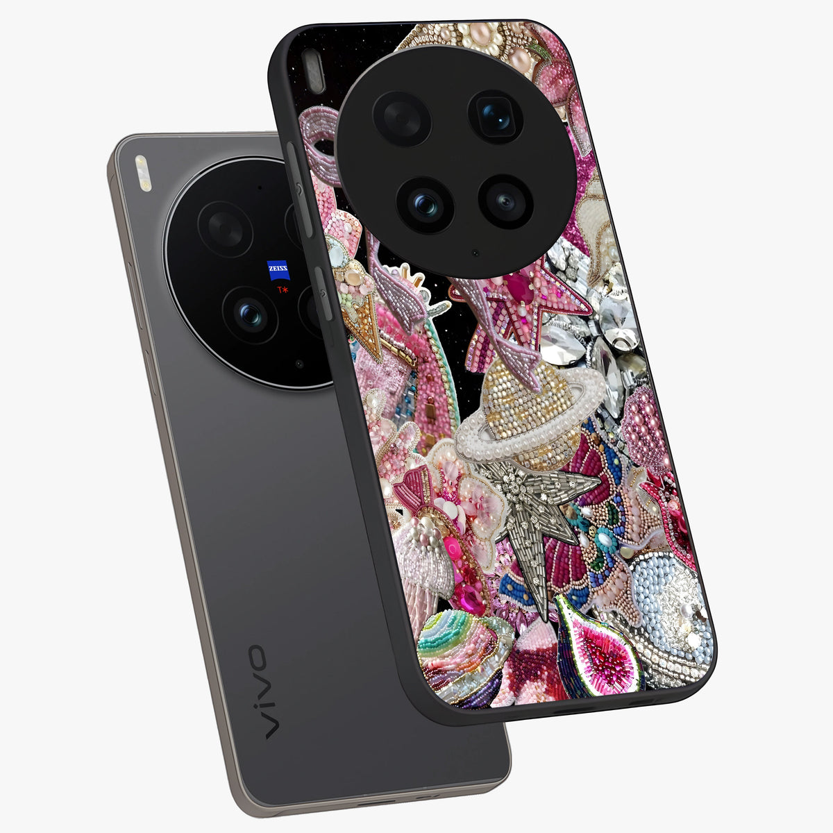 Starlit Jewel Dream Glass Case displayed in angled mockup highlighting glowing celestial jewel design with dreamy aesthetic.