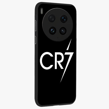 Cr7 Elite Strike Glass Case upright view showcasing energetic football inspired design with modern sports aesthetic.
