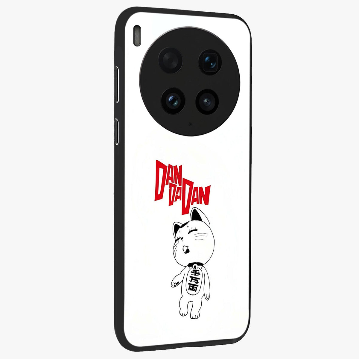 Playful Spirit Charm Glass Case upright view showcasing vibrant charm artwork with fun artistic theme.