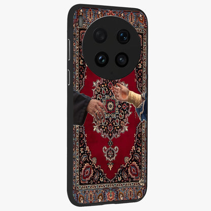 Royal Touch Reach Glass Case upright view showcasing stylish royal inspired artwork with graceful theme.