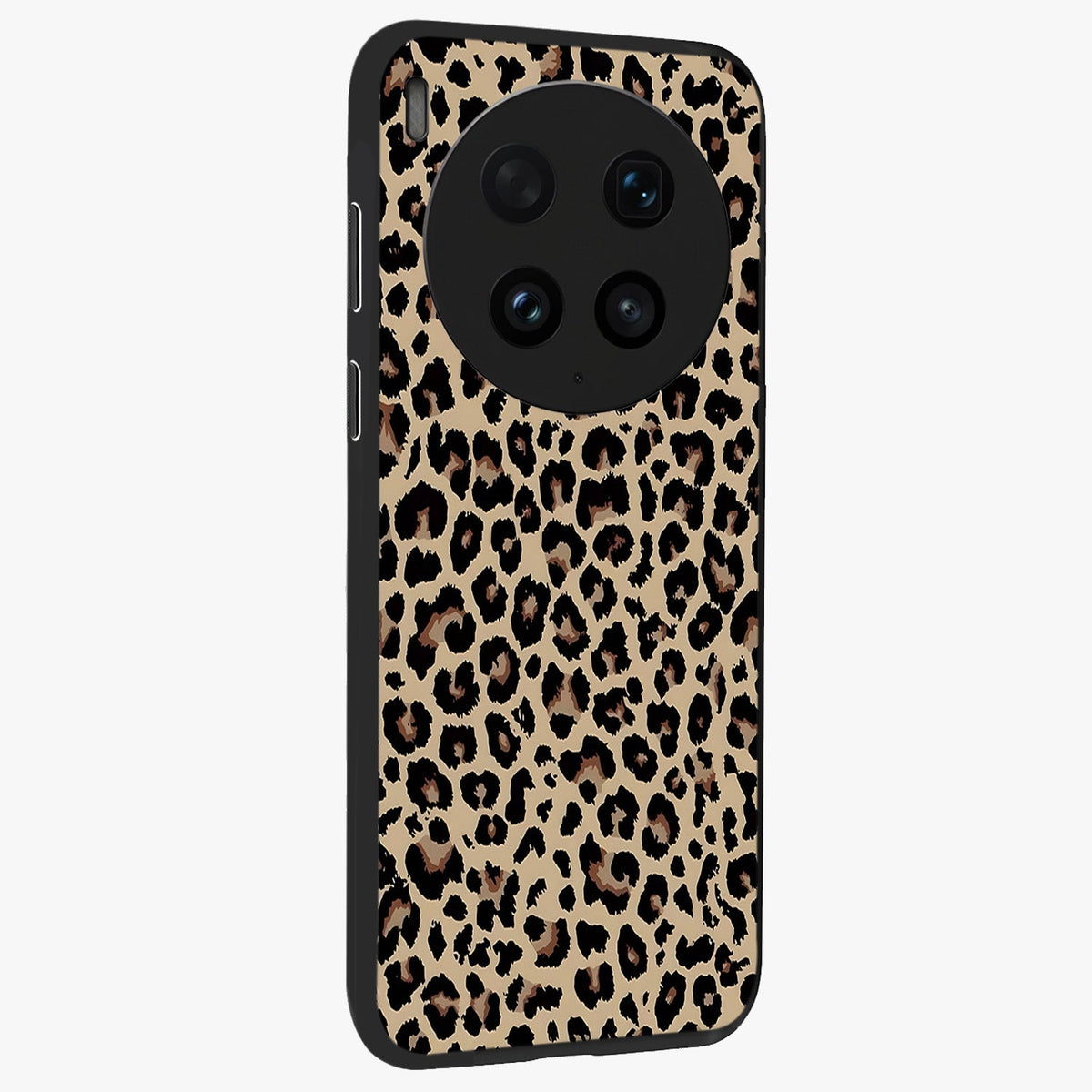 Savage Chic Pattern Glass Case upright view showcasing trendy decorative artwork with edgy fashion theme.