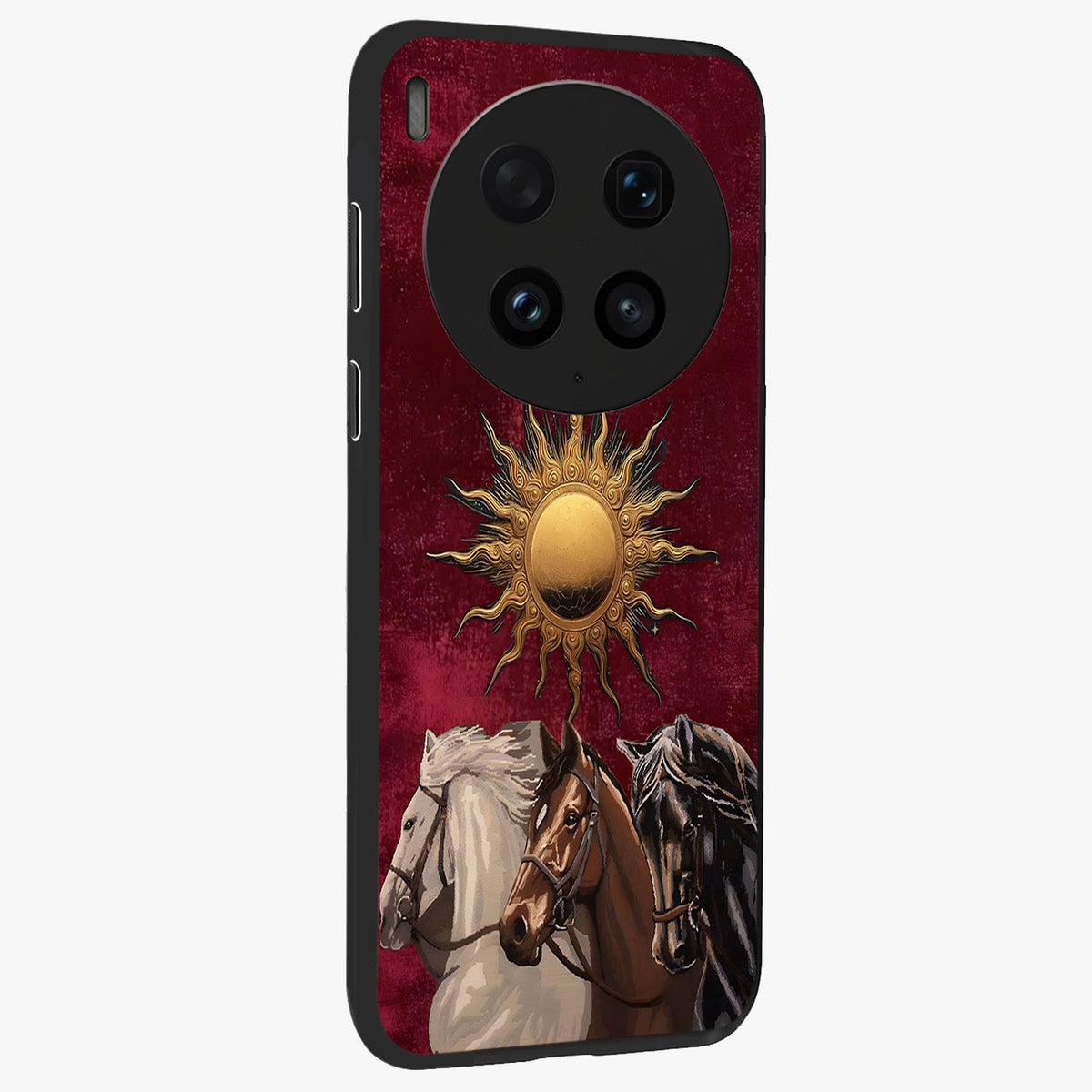 Solar Riders Glass Case upright view showcasing energetic rider artwork with bold adventure theme.
