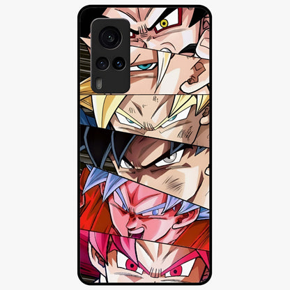 Anime Character Glass Case showing flat back view with vibrant anime artwork and glossy glass finish.
