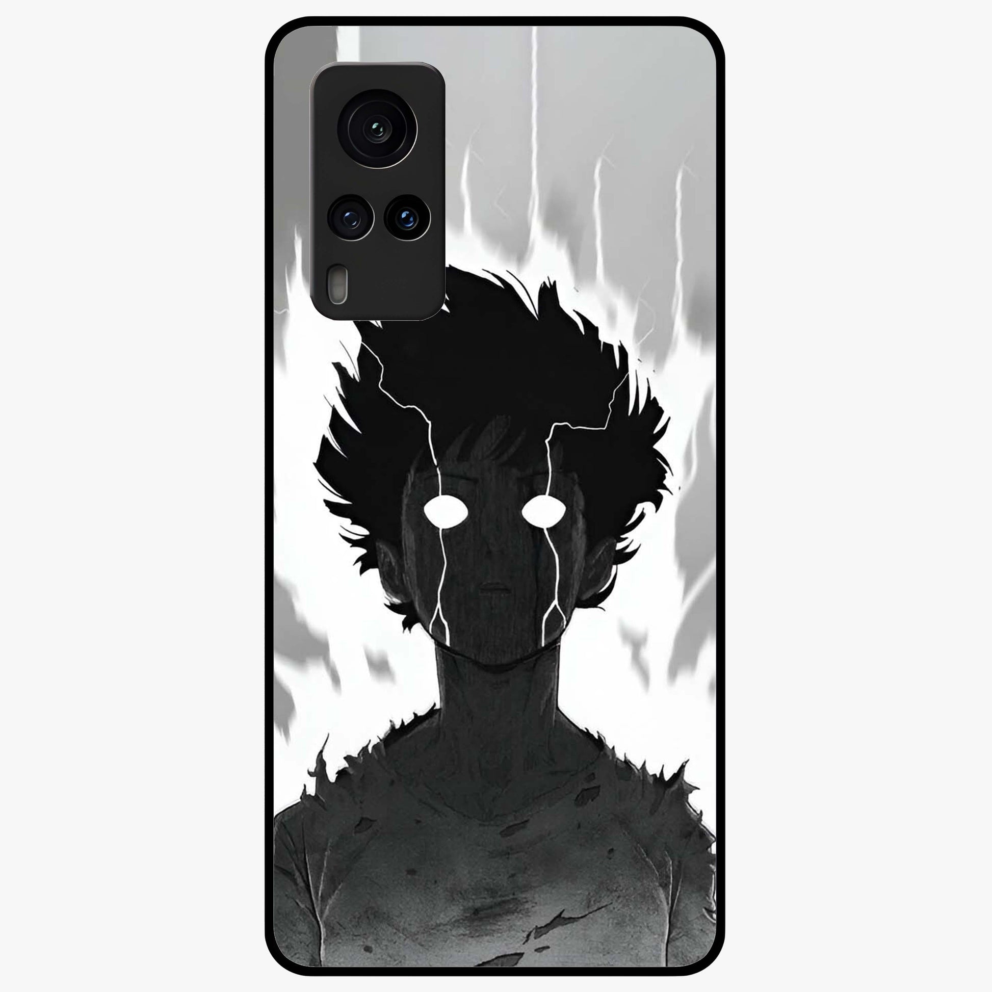 Awakened Inner Rage Glass Case showing flat back view with intense artistic artwork and glossy glass finish.