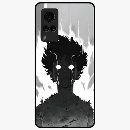Awakened Inner Rage Glass Case showing flat back view with intense artistic artwork and glossy glass finish.