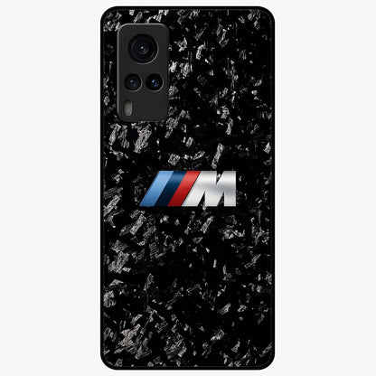 Carbon Speed Mark Glass Case showing flat back view with sporty carbon pattern artwork and glossy glass finish.