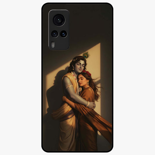 Divine Eternal Love Glass Case showing flat back view with spiritual love themed artwork and glossy glass finish.