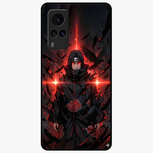 Focused Blade Discipline Glass Case showing flat back view with warrior sword themed artwork and glossy glass finish.
