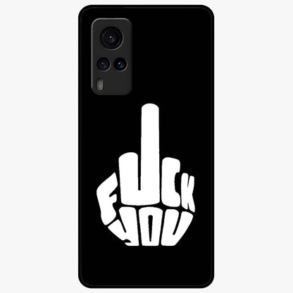Rebel Mode On Glass Case showing flat back view with bold rebellious typography artwork and glossy glass finish.