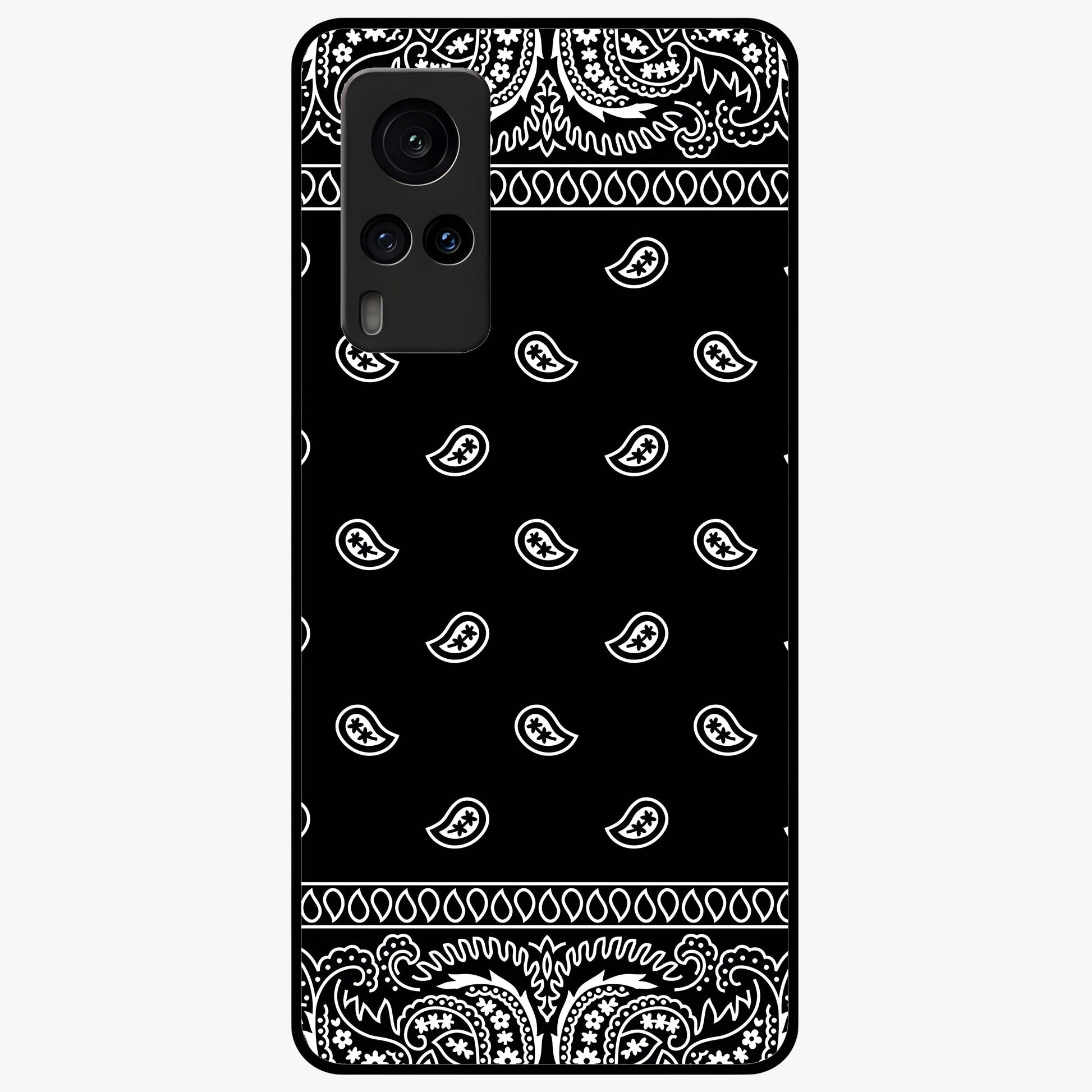 Retro Rebel Threads Glass Case showing flat back view with vintage street style artwork and glossy glass finish.
