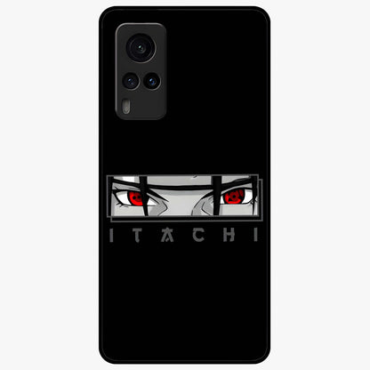 Scarlet Gaze Dominance Glass Case showing flat back view with striking red themed artwork and glossy glass finish.