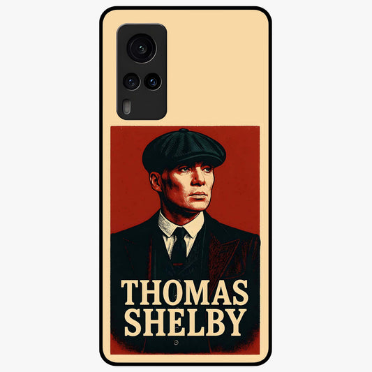 Vintage Mafia Authority Glass Case showing flat back view with bold vintage mafia inspired artwork and glossy glass finish.