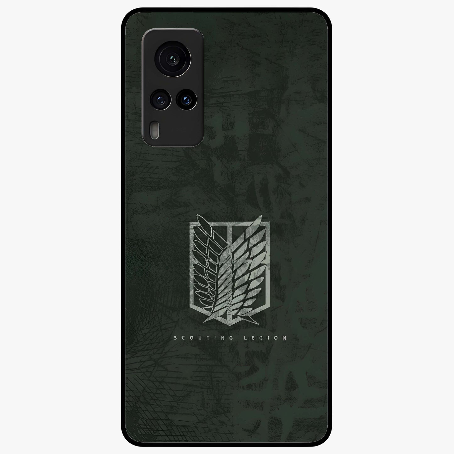 Wings Of Freedom Glass Case showing flat back view with symbolic wings artwork and glossy glass finish.