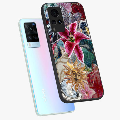 Beaded Garden Fantasy Glass Case displayed in angled mockup highlighting fantasy inspired floral bead pattern.