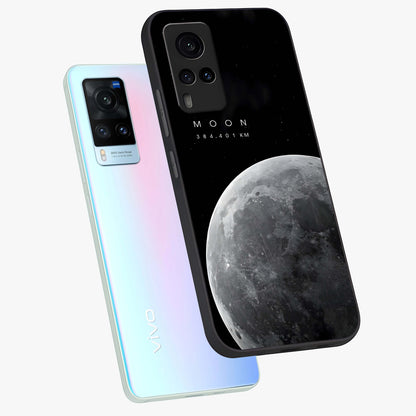 Cosmic Moon Glow Glass Case displayed in angled mockup highlighting celestial moon design with cosmic aesthetic theme.