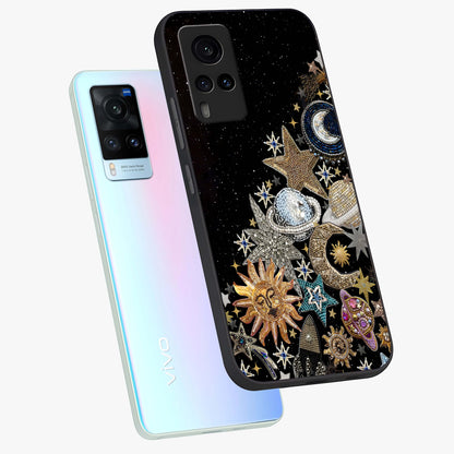 Cosmic Sparkle Dreams Glass Case displayed in angled mockup highlighting dreamy star sparkle design with celestial aesthetic.