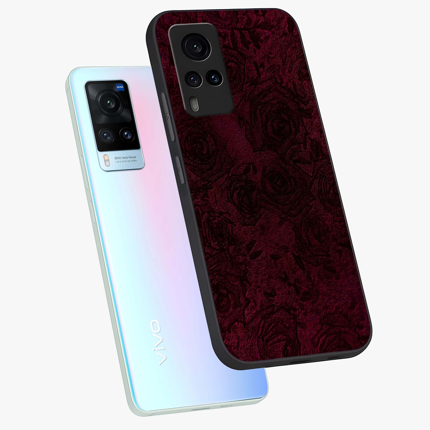 Crimson Fade Flow Glass Case displayed in angled mockup highlighting smooth gradient design with modern aesthetic style.