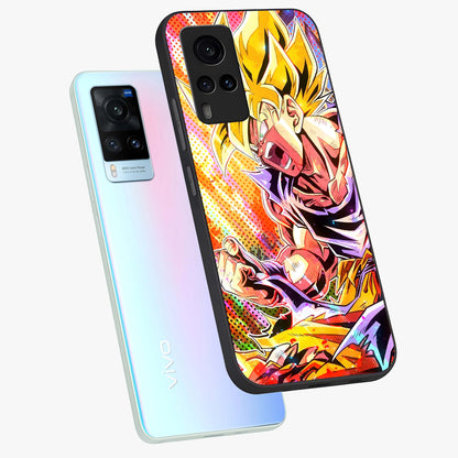 Firing Goku Glass Case displayed in angled mockup highlighting dynamic anime character design with action aesthetic.