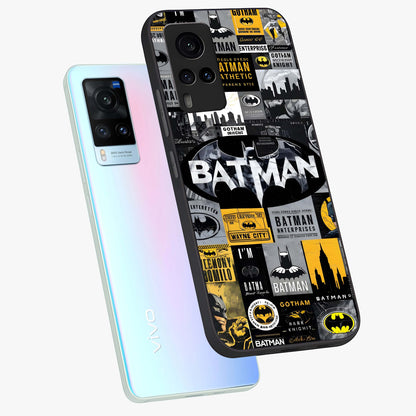 Knight Gotham Rise Glass Case displayed in angled mockup highlighting powerful knight silhouette design with dramatic aesthetic.