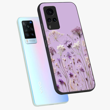 Lavender Blossom Dream Glass Case displayed in angled mockup highlighting dreamy lavender flower design with calming aesthetic style.