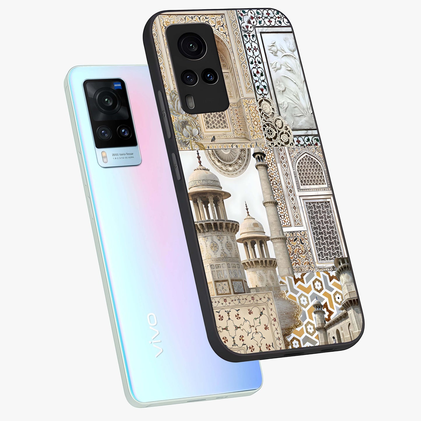Mughal Marble Legacy Glass Case displayed in angled mockup highlighting elegant heritage marble artwork with royal aesthetic.