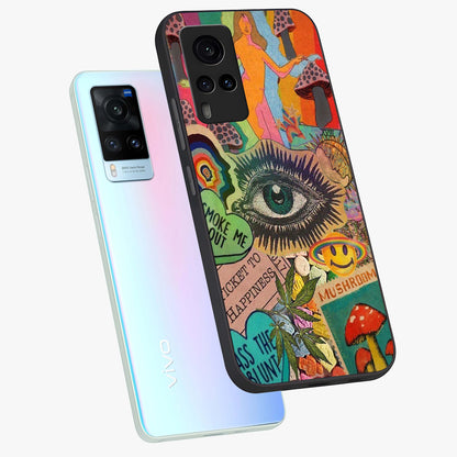 Mystic Eye Wonderland Glass Case displayed in angled mockup highlighting magical eye illustration with dreamy aesthetic.