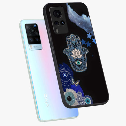 Mystic Hand Aura Glass Case displayed in angled mockup highlighting magical aura design with spiritual aesthetic style.