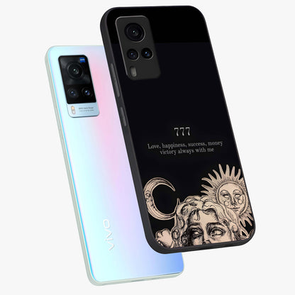 Mystic Victory Aura Glass Case displayed in angled mockup highlighting energetic aura design with bold mystical aesthetic.