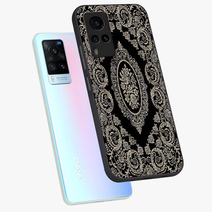 Noir Bloom Elegance Glass Case displayed in angled mockup highlighting refined flower design with stylish noir aesthetic.