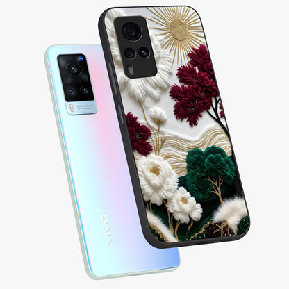 Radiant Bloom Elegance Glass Case displayed in angled mockup highlighting graceful floral design with radiant aesthetic style.