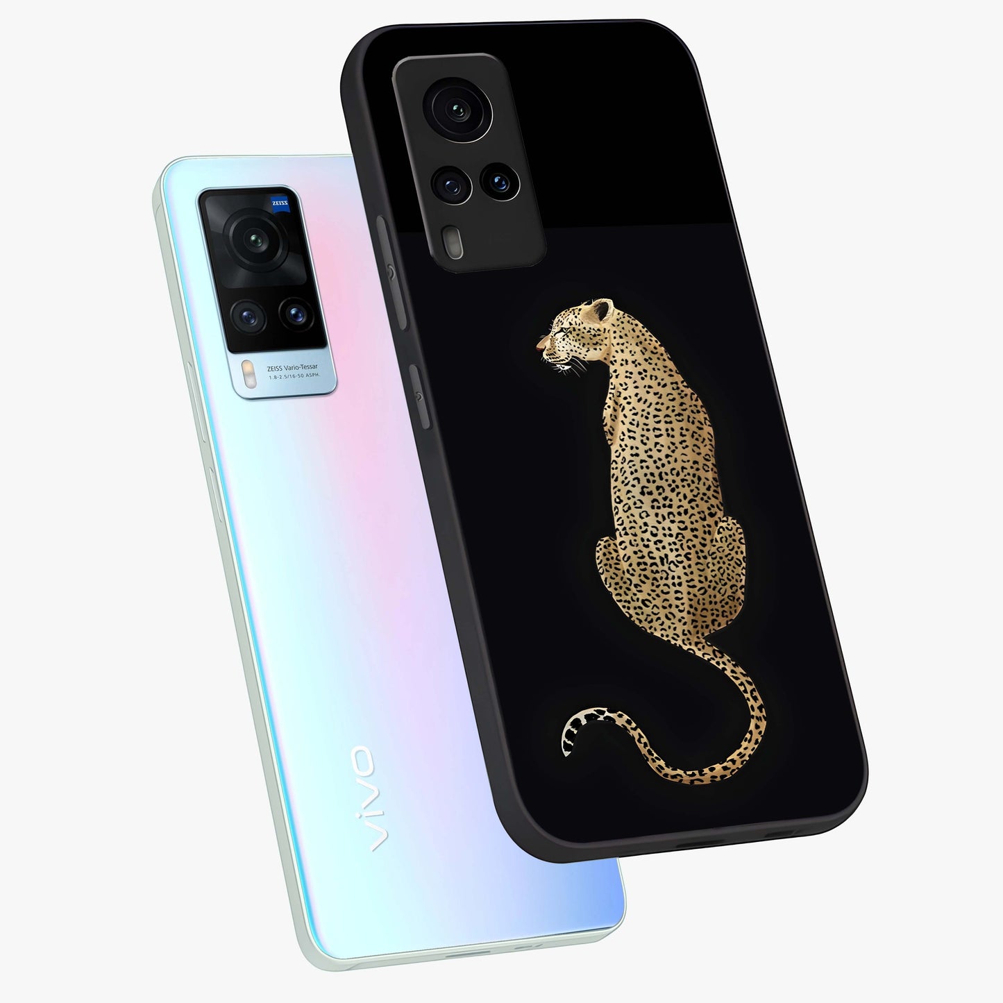 Regal Leopard Glass Case displayed in angled mockup highlighting powerful animal illustration with stylish wild aesthetic.