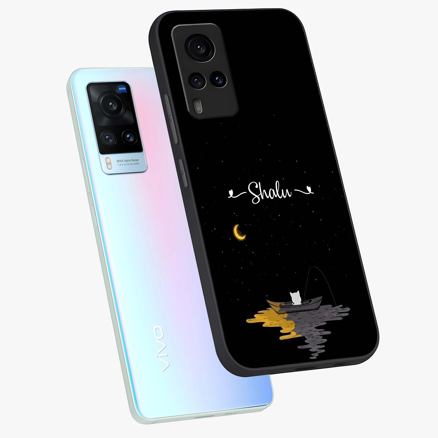 Silent Night Row Glass Case displayed in angled mockup highlighting peaceful evening design with dreamy night aesthetic.