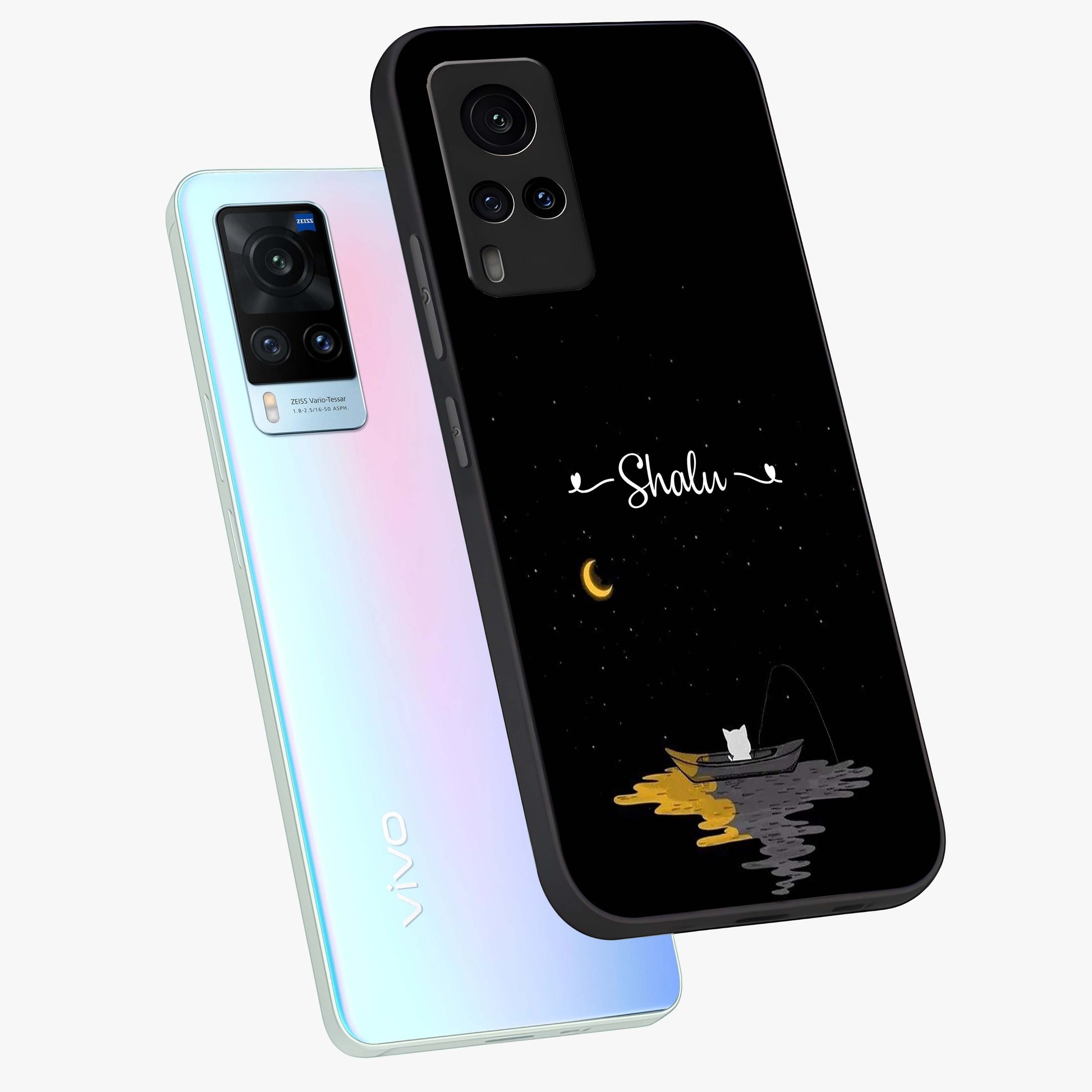 Silent Night Row Glass Case displayed in angled mockup highlighting peaceful evening design with dreamy night aesthetic.