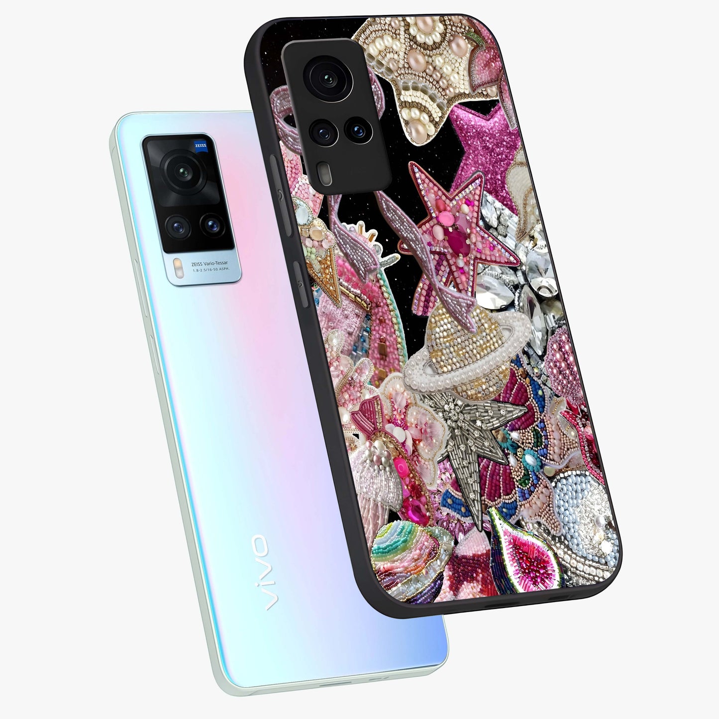 Starlit Jewel Dream Glass Case displayed in angled mockup highlighting glowing celestial jewel design with dreamy aesthetic.