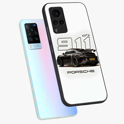 Turbo Legacy Icon Glass Case displayed in angled mockup highlighting dynamic automotive design with performance aesthetic.