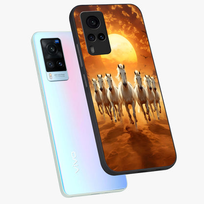 Wild Sunset Majesty Glass Case displayed in angled mockup highlighting vibrant sunset sky design with scenic aesthetic.