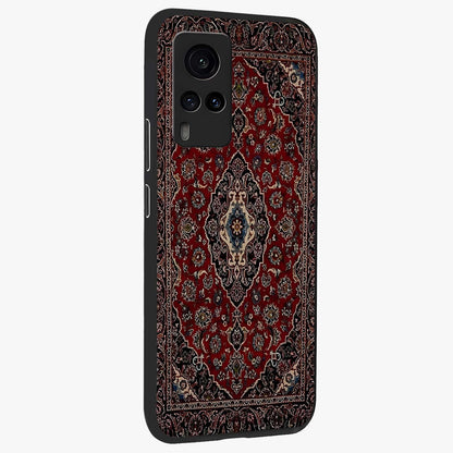 Heritage Carpet Royale Glass Case upright view showcasing detailed ornamental artwork with luxurious traditional theme.