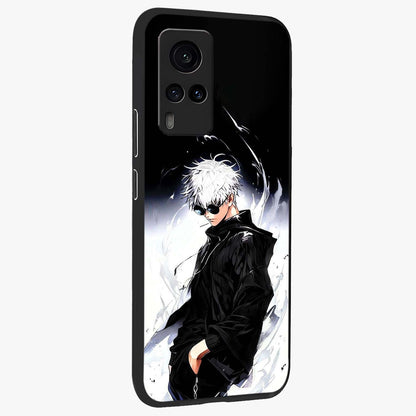 Limitless Shadow King Glass Case upright view showcasing bold shadow warrior artwork with epic fantasy theme.