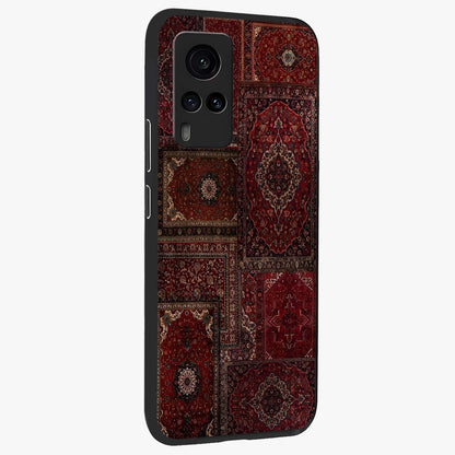 Persian Velvet Tale Glass Case upright view showcasing elegant Persian artwork with classic heritage theme.
