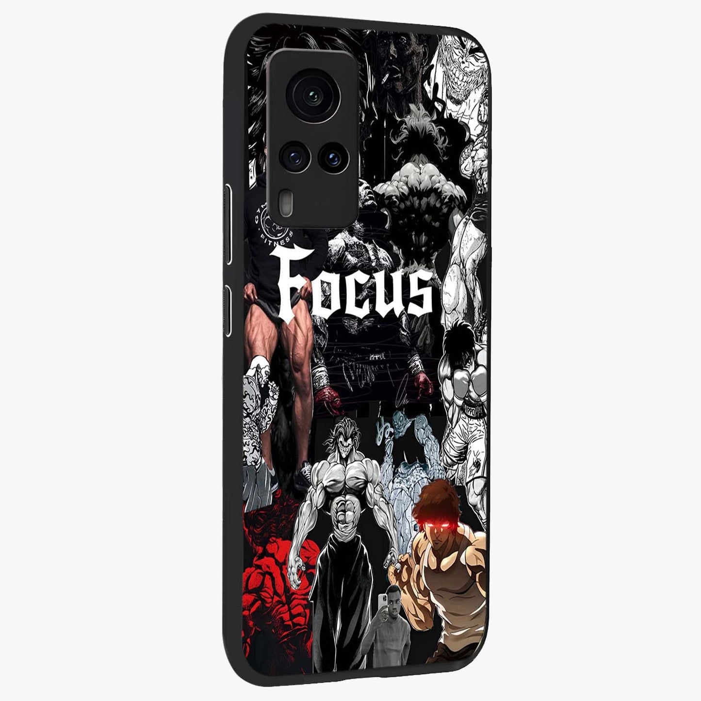 Relentless Power Focus Glass Case upright view showcasing strong inspirational artwork with powerful focus theme.