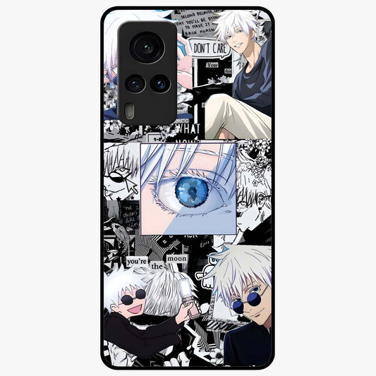Infinity Sorcerer Chaos Glass Case showing flat back view with mystical sorcerer themed artwork and glossy glass finish.